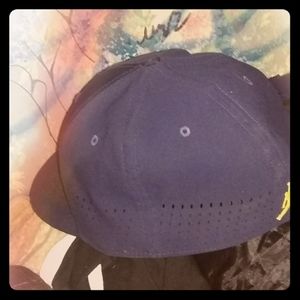 U of Michgan air Jordan hat and grey Detroit hat